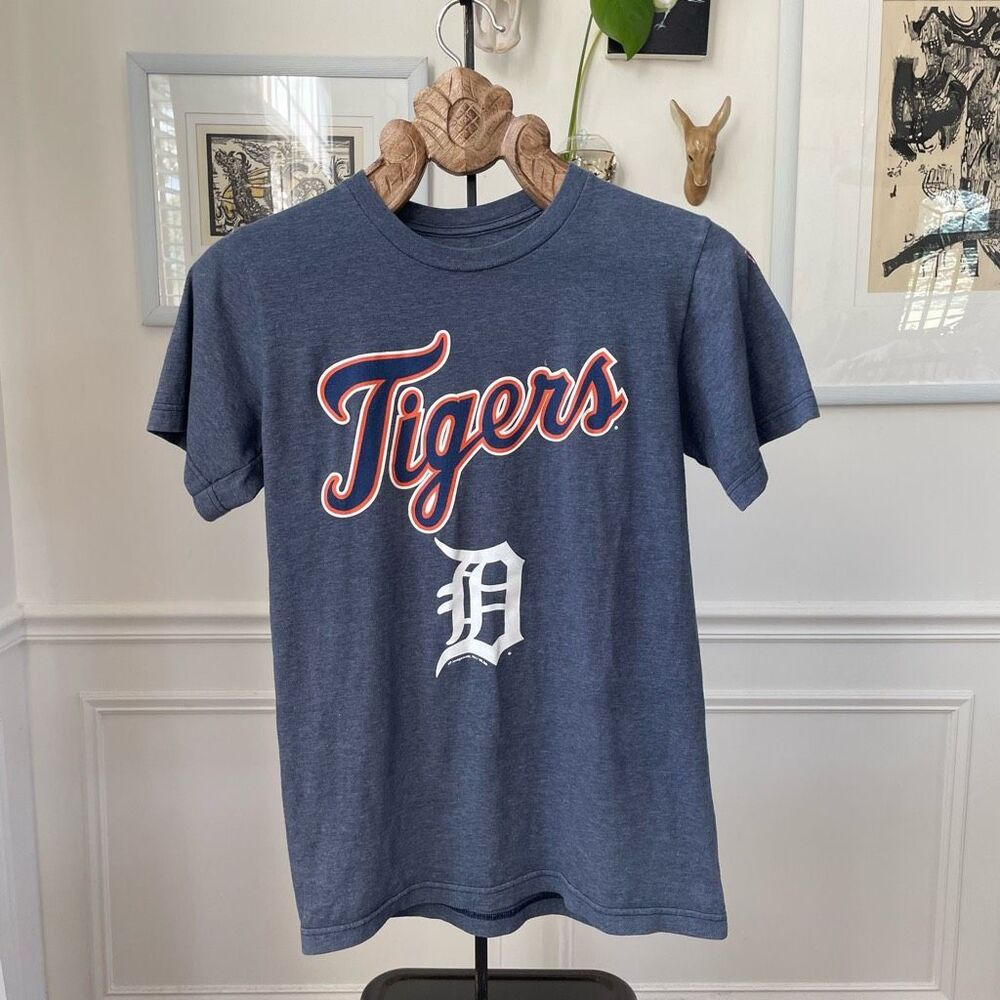 MLB Detroit Tigers Blue Heather Tshirt S - Picture 2 of 5